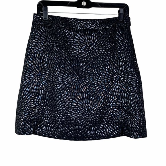 LOFT Dresses & Skirts - Loft 6 Black A-line Short Skirt Lined Reflective